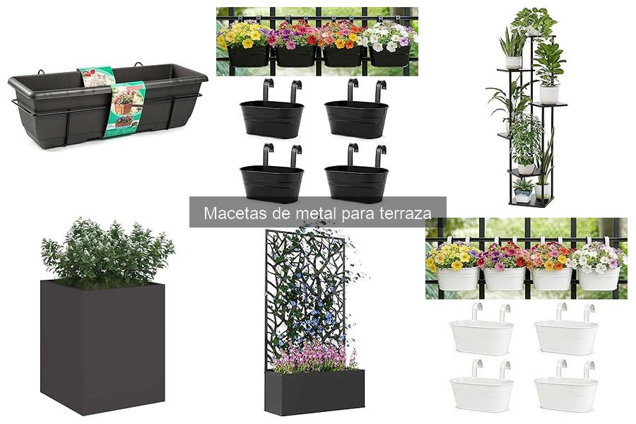 Tipos de macetas de metal para terraza: guía completa