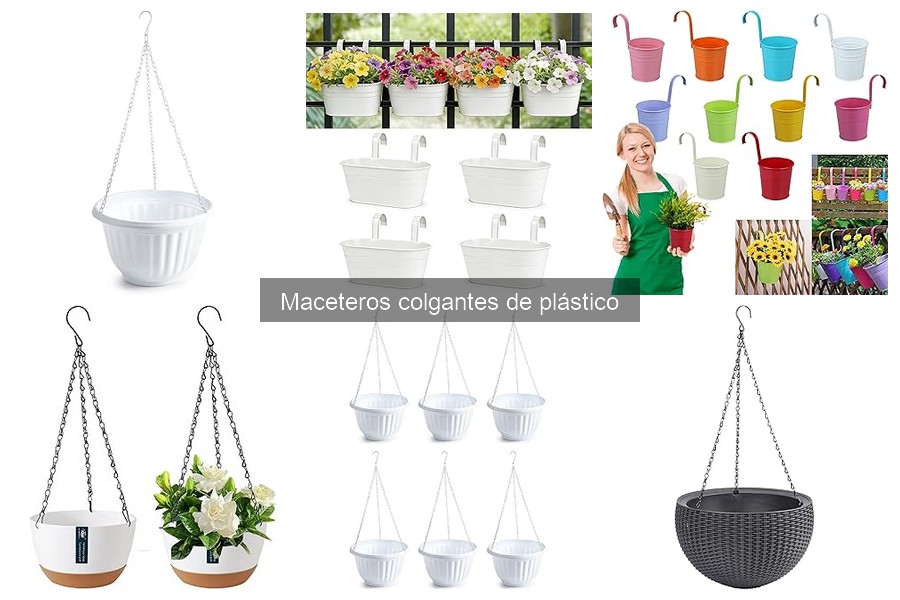 Tipos de maceteros colgantes de plástico: ¿Cuál elegir?