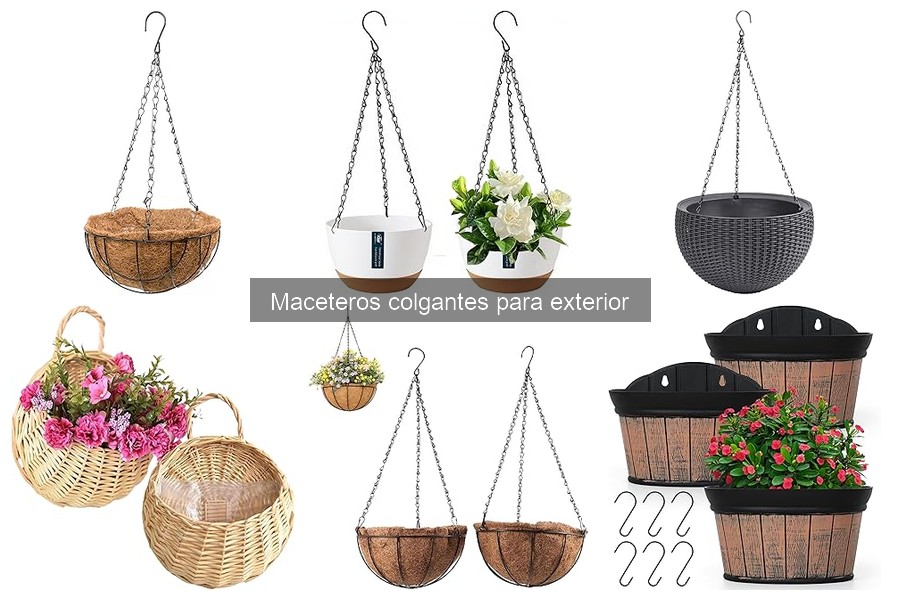 Tipos de maceteros colgantes para exterior: Guía completa