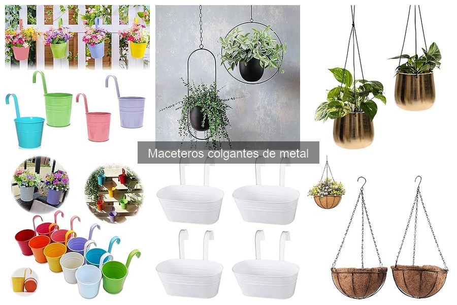 Usos creativos para maceteros colgantes de metal